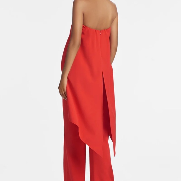 NWT SASHIN & BABI Haven strapless blouse - Coral Red - Picture 2 of 8